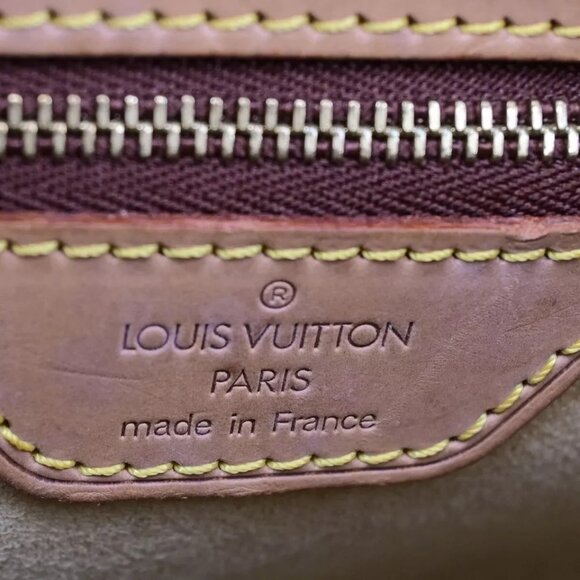 LOUIS VUITTON Logo Looping GM Shoulder Bag Monogram Leather Brown - Picture 13 of 16